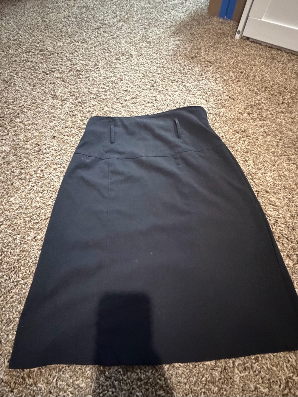 Wrapper Black High-Waist Midi Straight Skirt